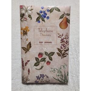 Vintage 1999 Day runner Floral Telephone Directory address book Cottage core